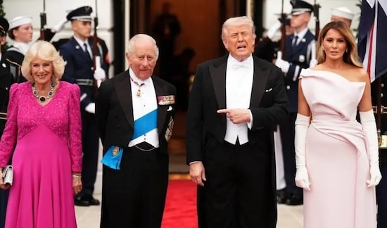 King Charles & Queen attend White House state dinner after address to Congress